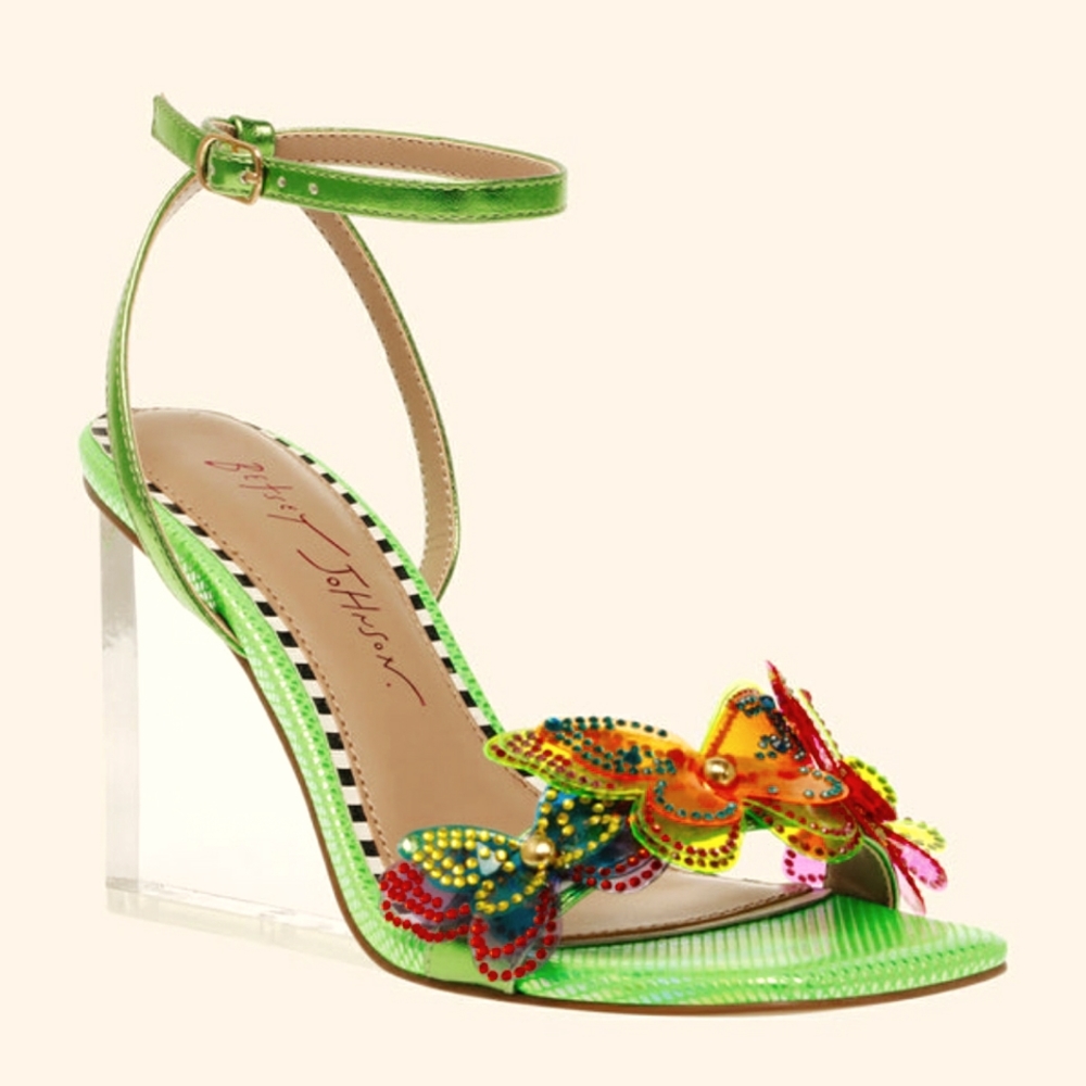 Betsey Johnson Gordon Green Butterfly Wedge